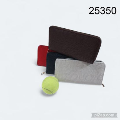 Imagen de BILLETERA 19 CM TRENZADA NEGRO/ HUESO/ROJA/BORDO 10.25